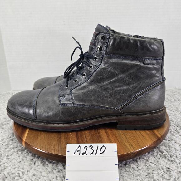 Pikolinos Gray Leather Cap Toe Side Zip Casual Lifestyle Casual Boots Mens 46 - Picture 1 of 16
